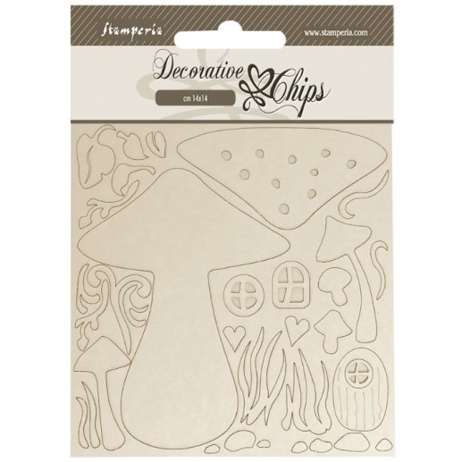 Chipboard Die Cuts Stamperia - Hidden Grove Mushrooms