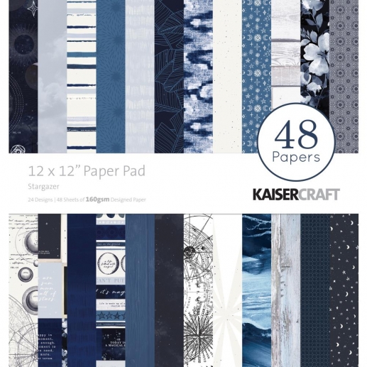 Collection Pack 12"x12" Kaisercraft Stargazer Scrapbooking Papper
