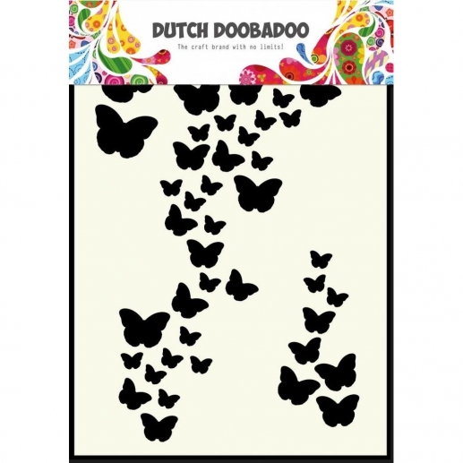 Schablon Stencil Dutch Doobadoo Fjärilar Butterfly Butterflies