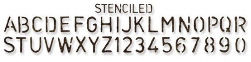Dies Alfabet Sizzix Stenciled Alphabet Stansmaskin