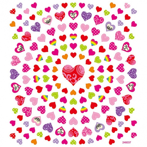 Stickers Små Hjärtan 15x16,5 cm Klistermärken
