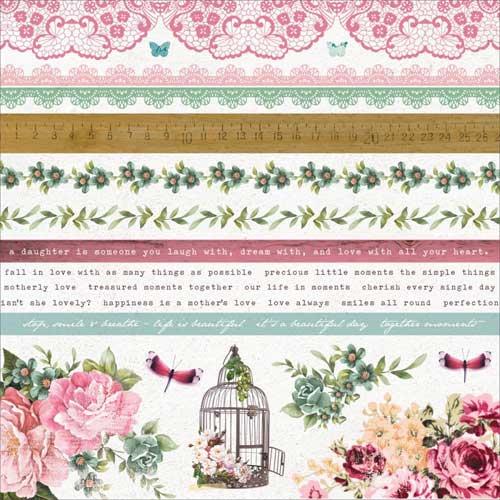 Stickers 12”x12” Kaisercraft Oh So Lovely Scrapbooking Papper