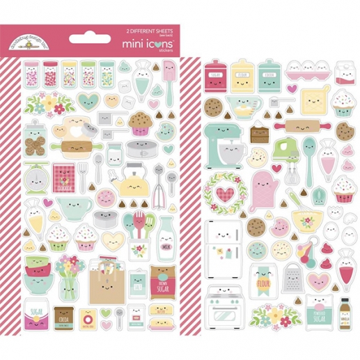 Stickers Doodlebug - Made with Love - 2 ark