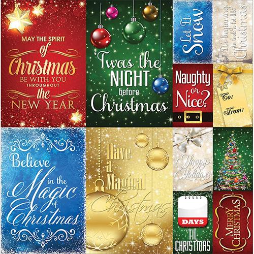 Stickers 12”x12” Reminisce Magical Christmas Posters Klistermärken