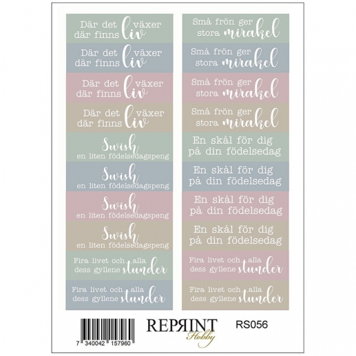 Stickers Reprint - The Pottery - Svenska Texter