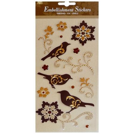 Stickers - Glorious Birds With Emboss