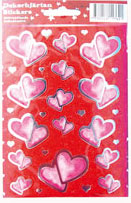 Stickers 2 ark Alla Hjärtans Dag Dekorhjärtan Dekoration Bröllop Kärlek