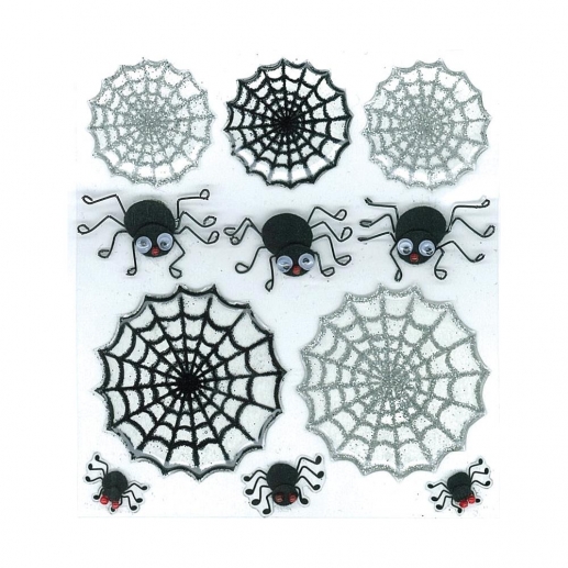 3D Stickers - Ek Success - Cute Spiders and Webs