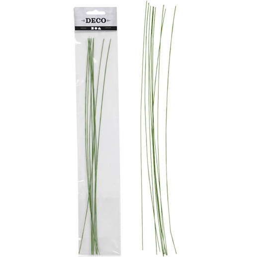 Blomstjälkar - 20 st Gröna - 0,6 mm - 30 cm