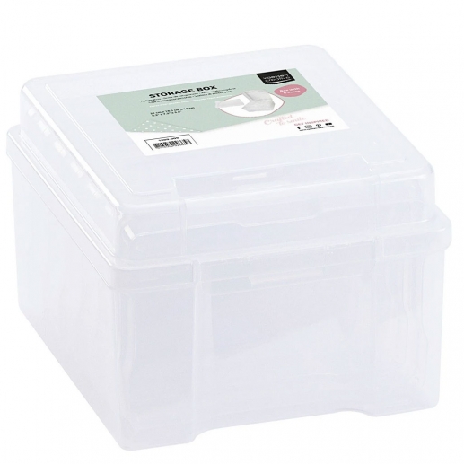 Förvaringsbox - Transparent Låda Med Fodral - Pysselförvaring