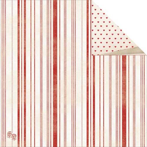 Papper Bo Bunny Star-Crossed Stripe Scrapbooking