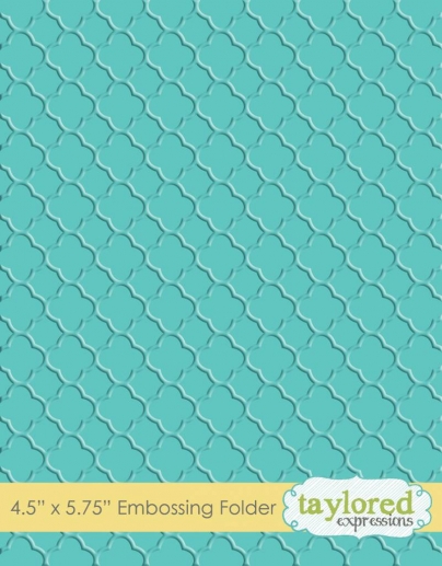 Embossing Folder Taylored Expressions Quatrefoil Embossingfolder Stansmaskin