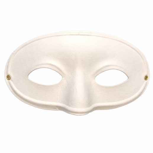 Halvmasker av papp H: 9,5 cm B: 18,5 10 st Masker