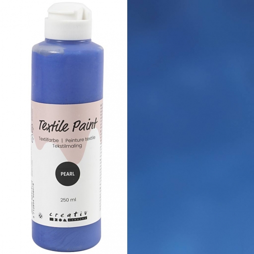 Textilfärg Pärlemor - Blå - 250 ml