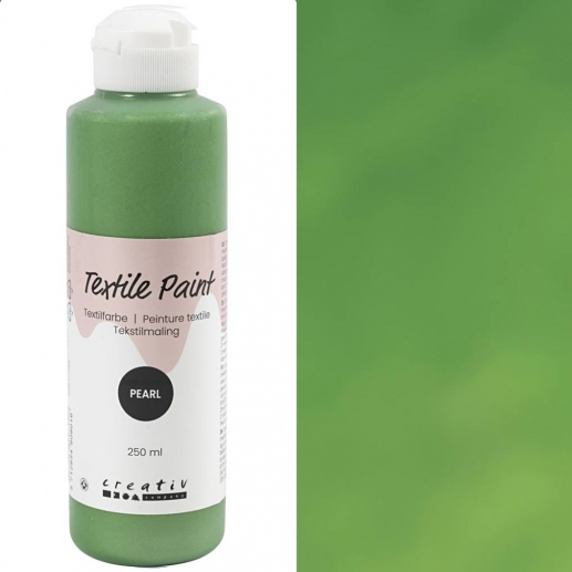 Textilfärg Pärlemor - Briljantgrön - 250 ml