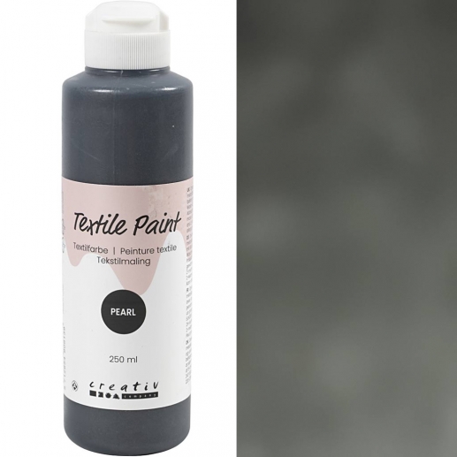 Textilfärg Pärlemor - Grå - 250 ml