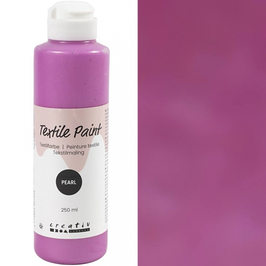 Textilfärg Pärlemor - Cyklamen - 250 ml