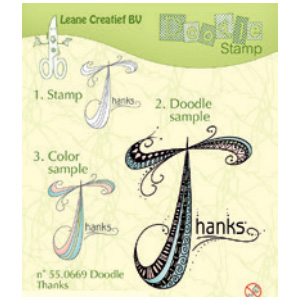 Clearstamps Leane Creatief Doodle Stämplar Thanks Silkonstämpel