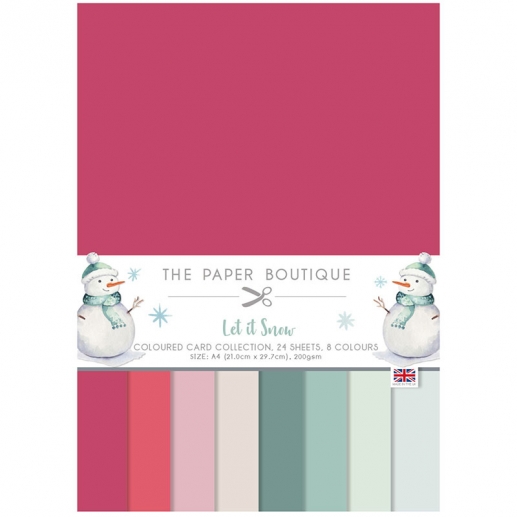 Paper Pad A4 - The Paper Boutique - Coloured Card Let it Snow
