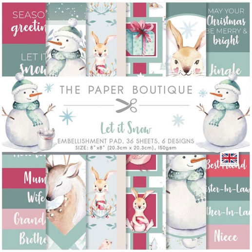 Paper Pad 8x8 - The Paper Boutique - Let it Snow
