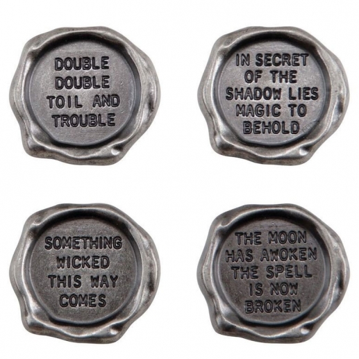 Antika Mynt Halloween - Quote Seals 4 st - Tim Holtz