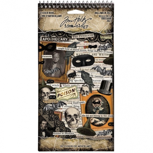 Tim Holtz Idea-Ology Spiral Halloween Sticker Book