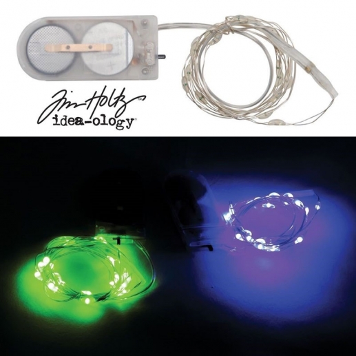 Tiny Lights for Halloween - Lila och Grön - Tim Holtz