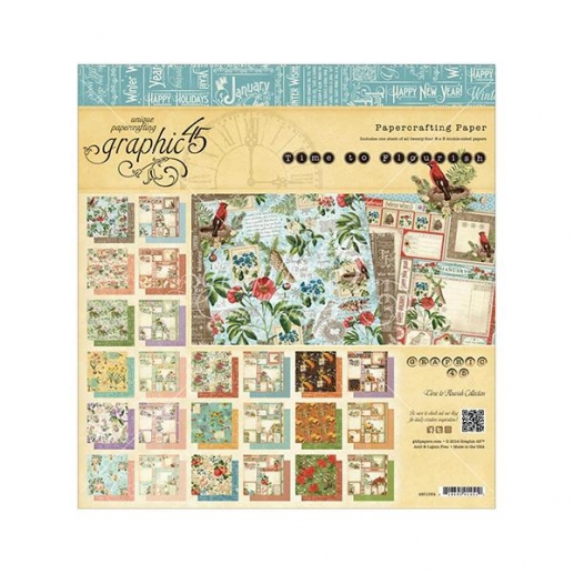 Paper Pad 8”x8” Time To Flourish Graphic45 Graphic 45