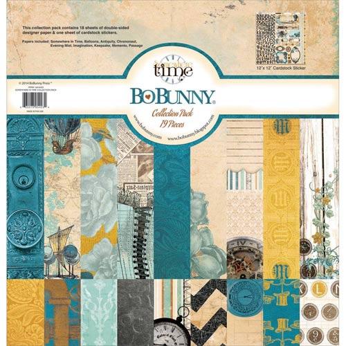Paper Pack 12”x12” Bo Bunny Somewhere In Time Scrapbooking Papper