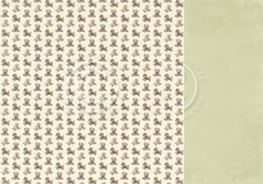 Papper Pion Theodore and Bella Puppy Hugs Design