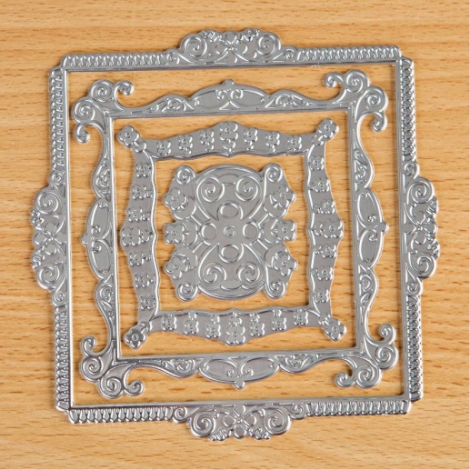 TODO Hot Foil Press Square Nest Poppy Garden Stansmaskin Skärmaskin Dies