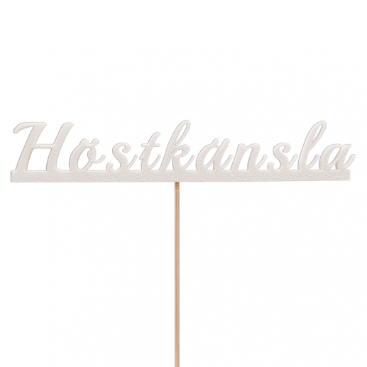 Höstkänsla - Skylt På Pinne - Text Till Blomma