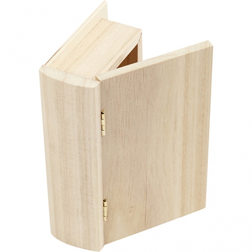 Träask Mini Bok 10,8 x 6,4 cm Ask Låda Box Kista
