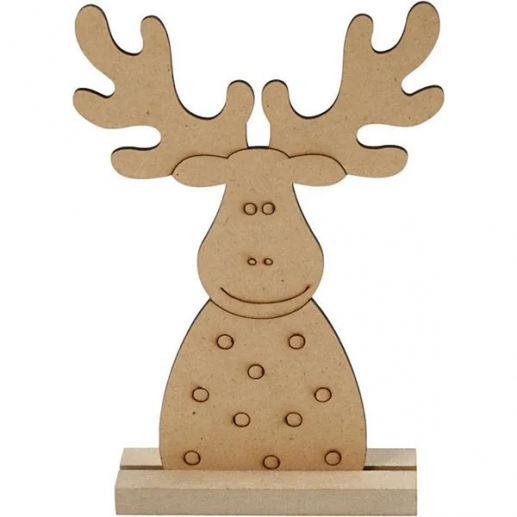 Trädekoration Jul Ren 15x11 cm Dekorationsföremål Julpyssel