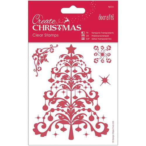Clearstamper Christmas Tree Papermania / Docrafts Clearstamps Silkonstämpel