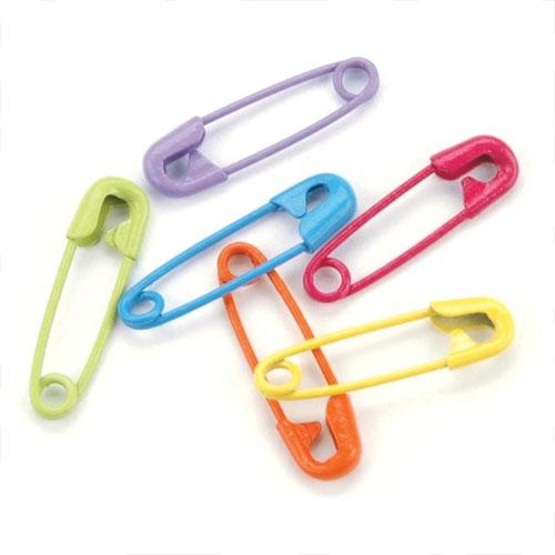 Mini Painted Safety Pins - Tropical 50 st