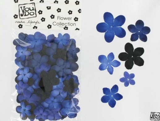 Blommor YD True Blue 62 st till scrapbooking, pyssel och hobby