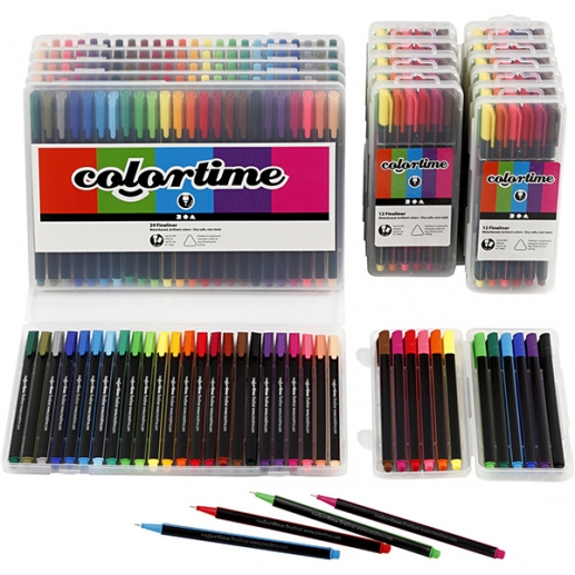 Storpack Colortime Fineliner Tusch 18 set Tuschpenna