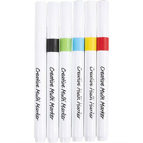 Tuschpennor - Kreativ Multi Marker - 6 st