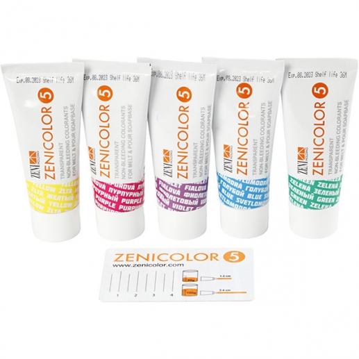 Tvålfärg Mixade Färger 5 st á 30 g Tvåltillverkning