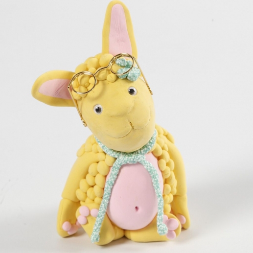 Söt påskkanin av Silk Clay Påskpyssel Inspiration