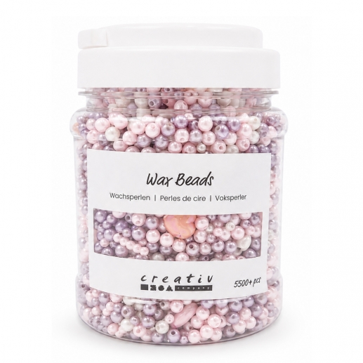 Vaxpärlor - Pink Soft Mix - 425 gram - 5500 st