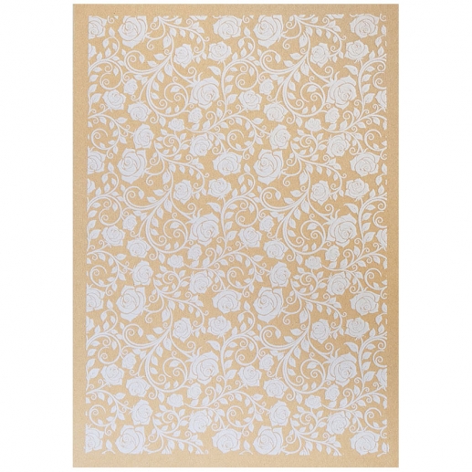 Velour Papper A4 Rosor Kraft 10 ark 275 g Specialpapper