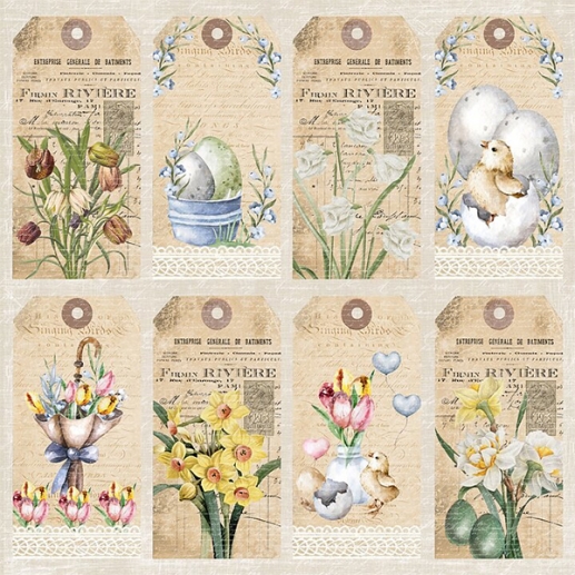 Papper Reprint Vintage Easter Tags till scrapbooking, pyssel och hobby