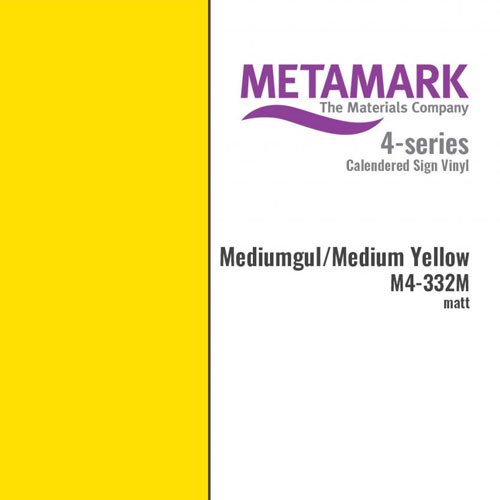 Vinyl Matt - Metamark Folie - 32 x 100 cm - Medium Gul