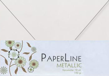 Kuvert C6 Metallic Pärlemo Vit 10-pack Papper Kort Bröllop Kärlek
