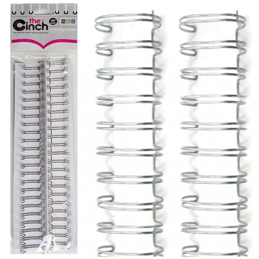 We R Memory Keepers Cinch binding wires 1,9cm, 27.5cm x2 Silver The Bokbindning