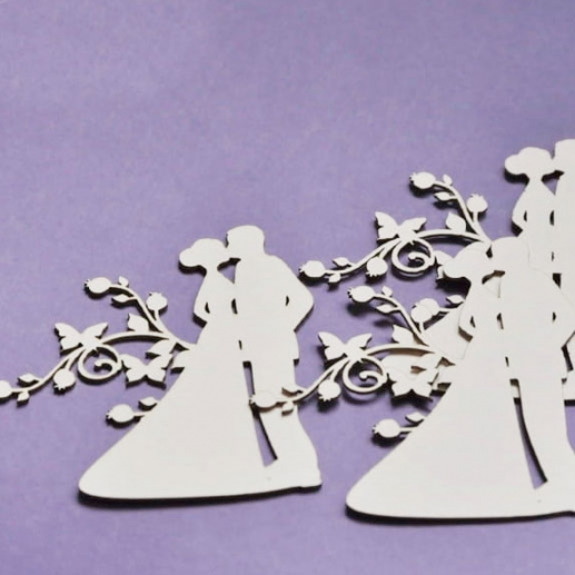 Chipboard Die Cuts Sommarbröllop till scrapbooking, pyssel och hobby