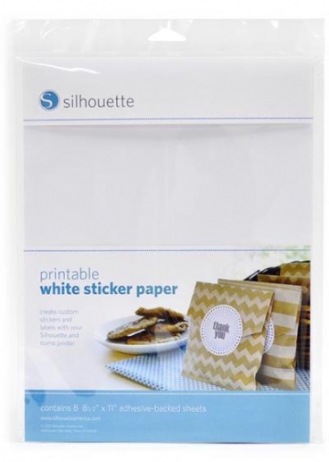 Printable White Sticker Papers A4 8 ark Silhouette America Papper Specialark