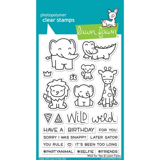 Clear Stamps 4"X6" Lawn Fawn Wild For You Stämplar